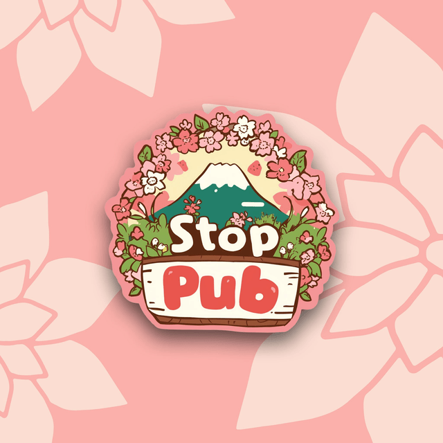 01 - Sticker "Stop Pub" Mont Fuji