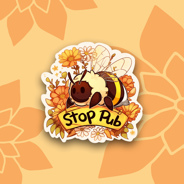 01 - Sticker "Stop Pub" Abeille