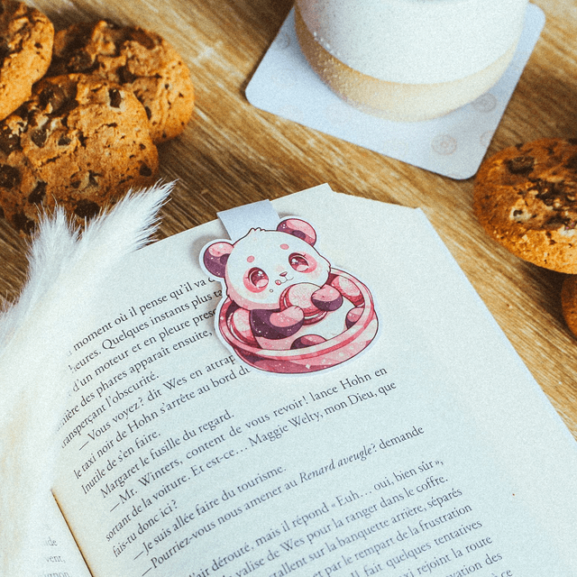 03 - Marque-Pages Magnétique - Panda Biscuit