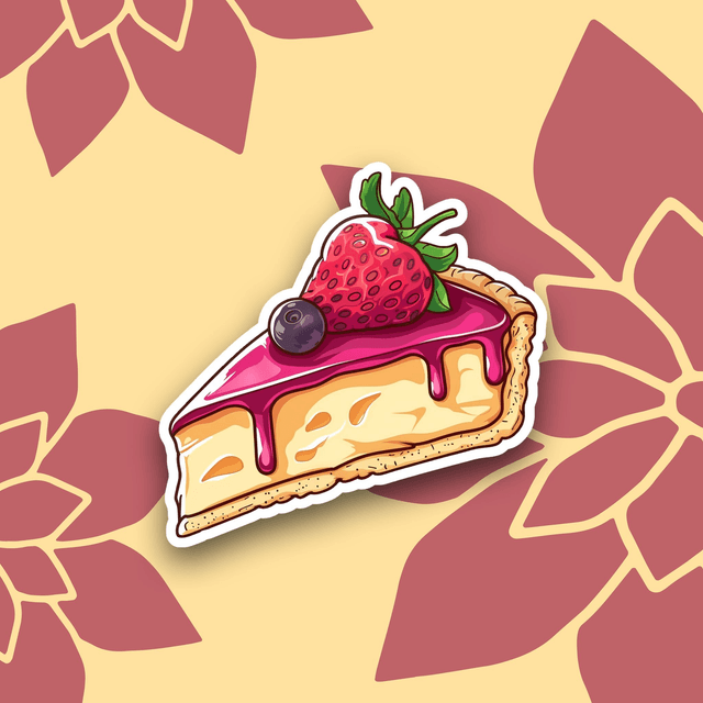 00 - Sticker Part de Tarte aux Fruits Rouges